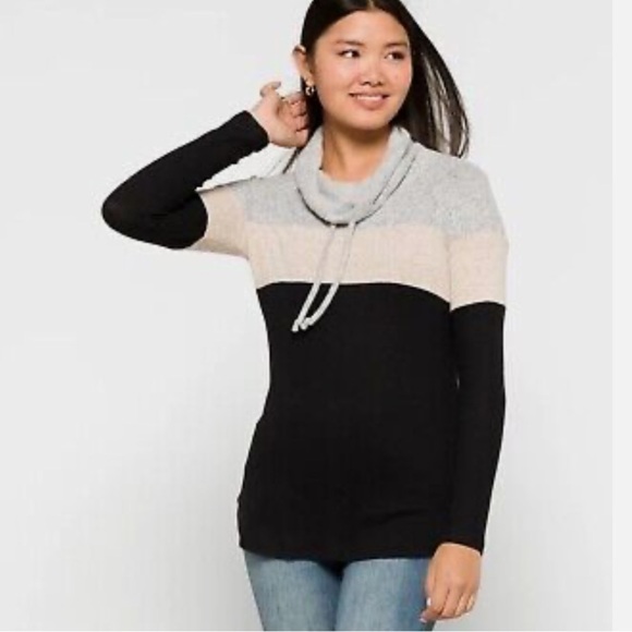 NWT Market & Spruce Cameron Cowl Neck Brushed Sweatshirt - Picture 1 of 11